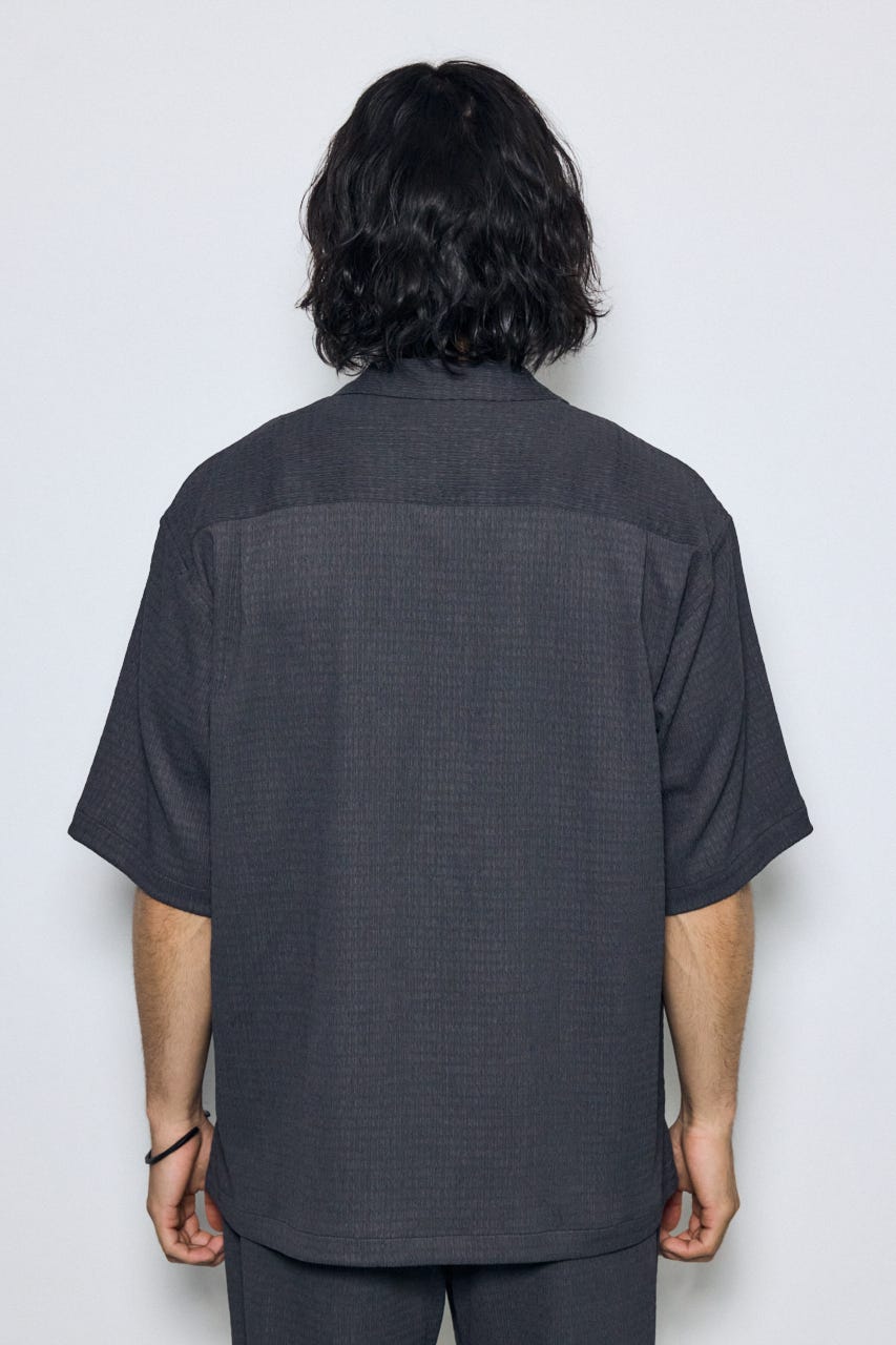 楊柳リラックス半袖シャツ GRY M