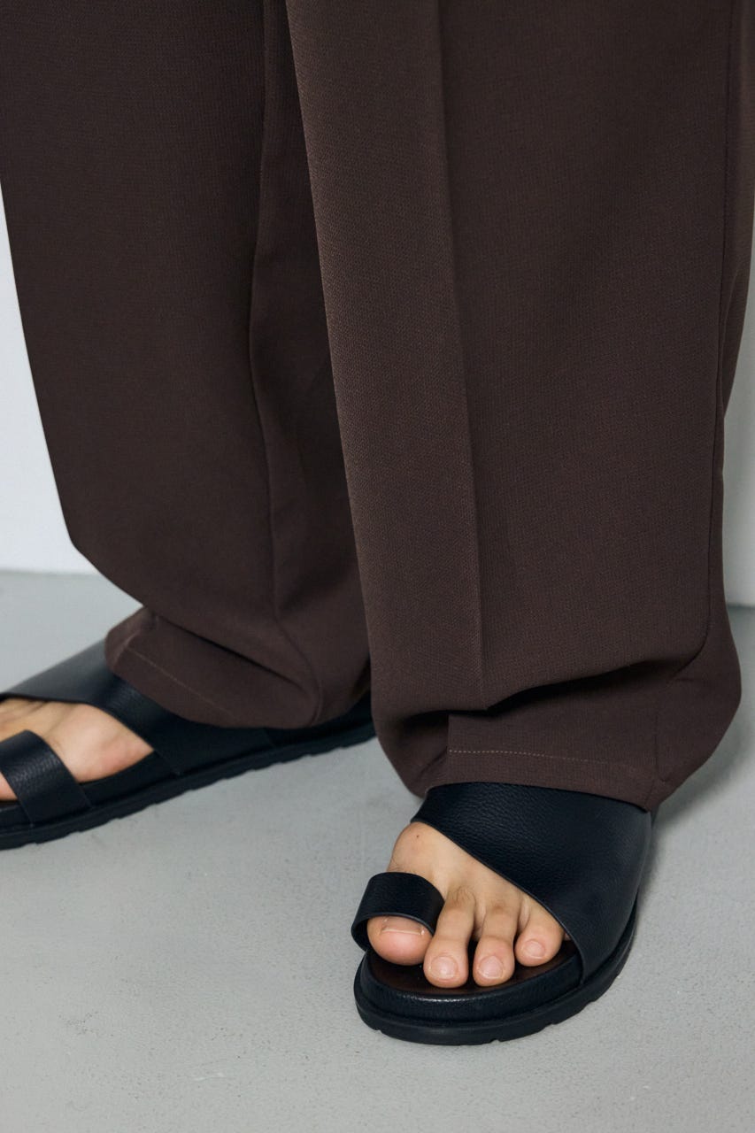 メッシュスラックスパンツ D/BRN L