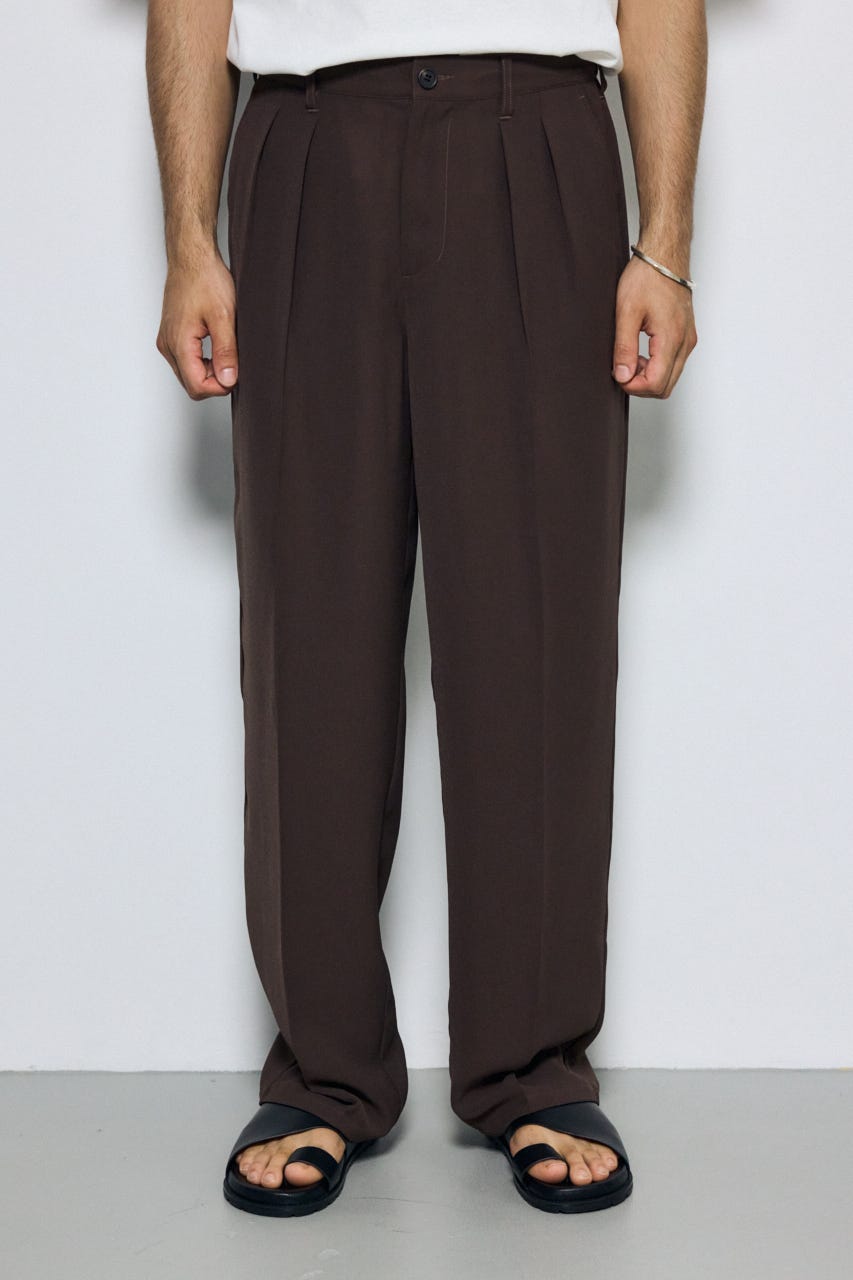 メッシュスラックスパンツ D/BRN L