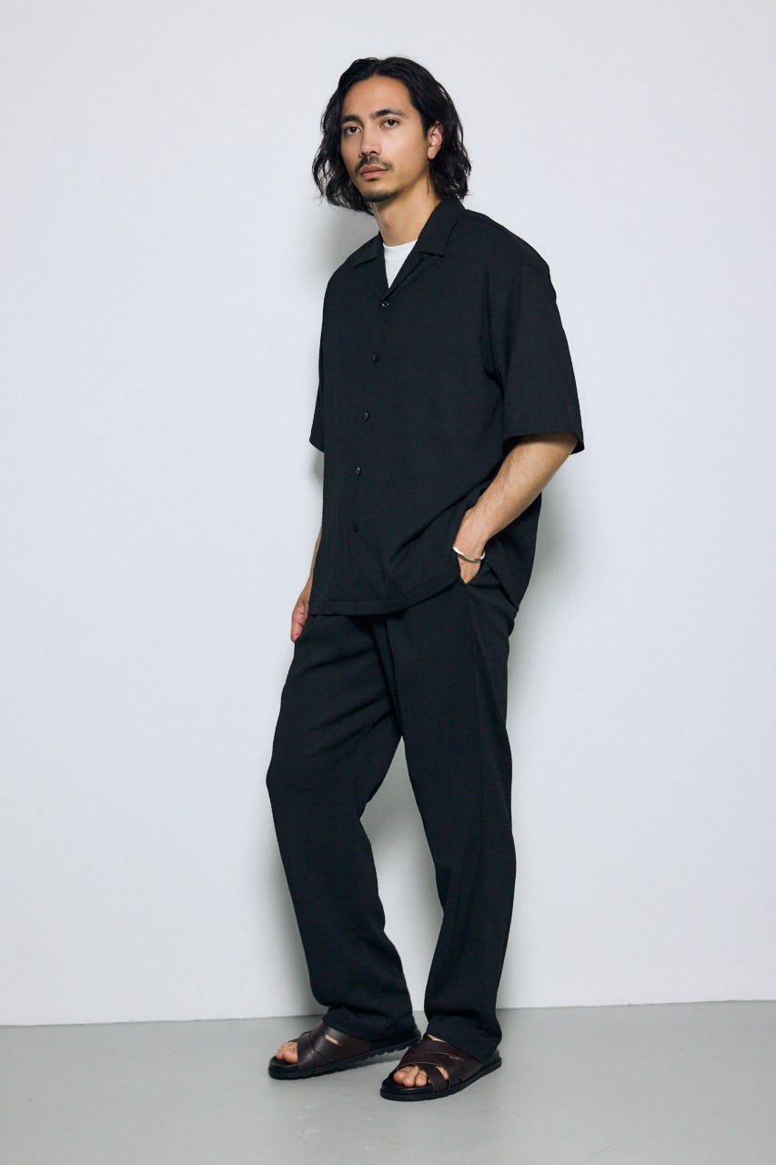 楊柳リラックスパンツ BLK M