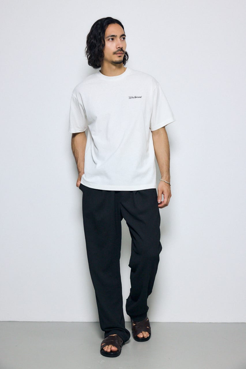 楊柳リラックスパンツ BLK M