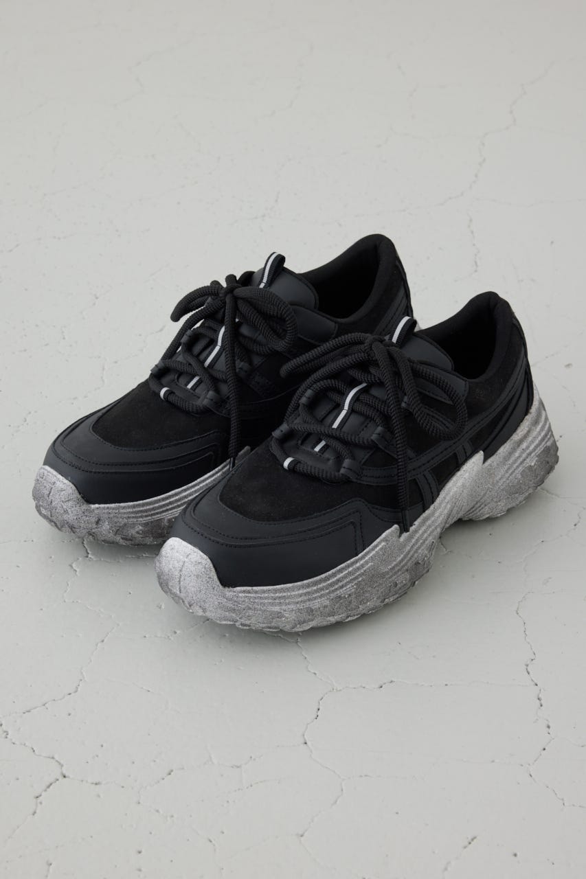 ボリュームソールスニーカー BLK L