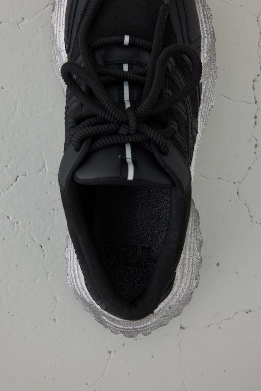 ボリュームソールスニーカー BLK L