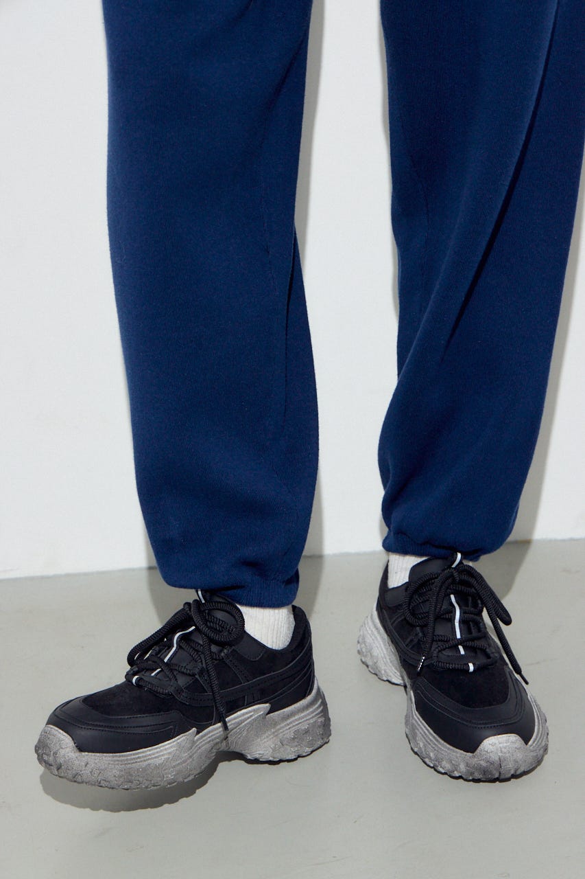 ボリュームソールスニーカー BLK L