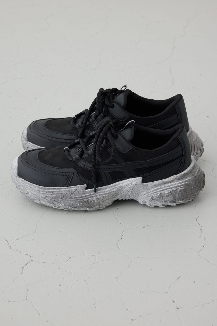 ボリュームソールスニーカー BLK L