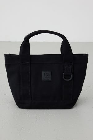 パッチ付きミニトートバッグ