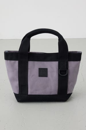 パッチ付きミニトートバッグ