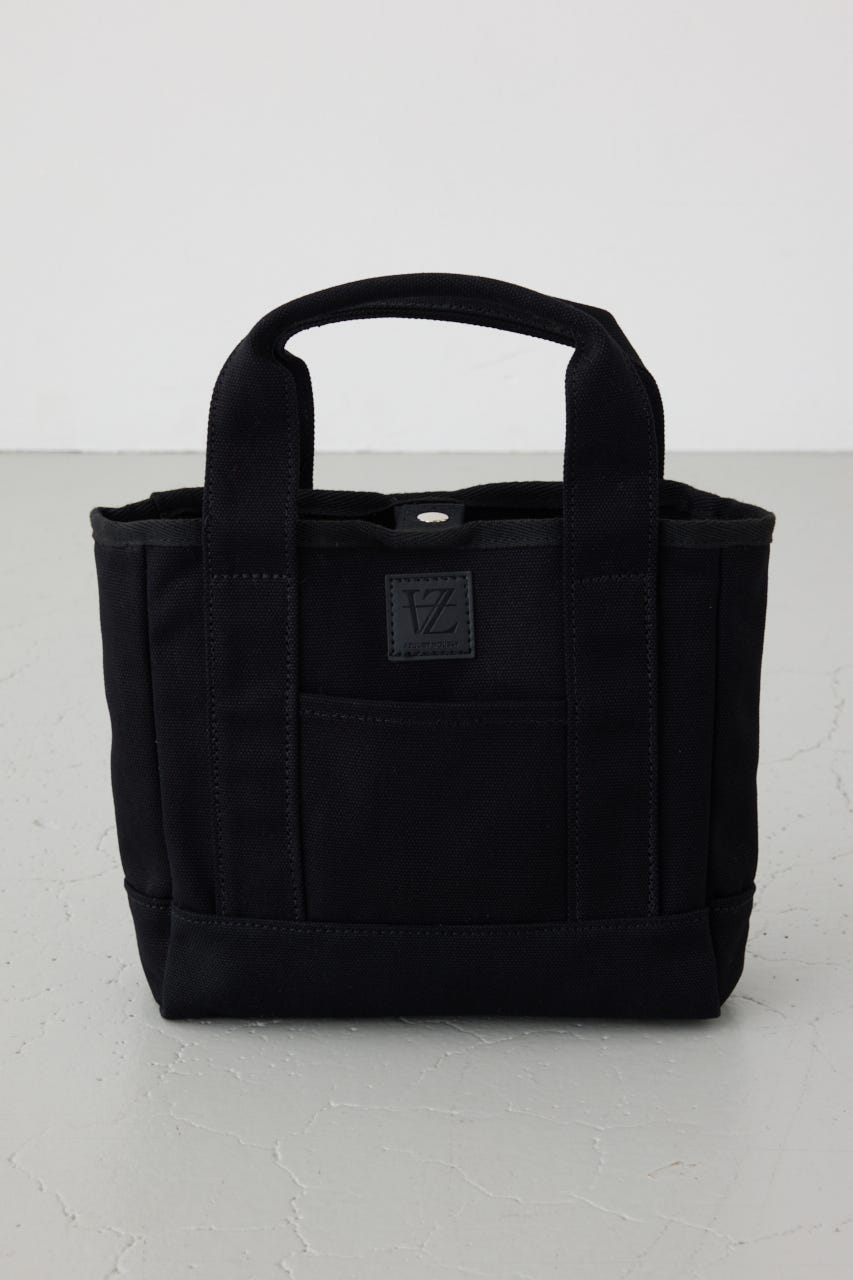 パッチ付きミニトートスクエアバッグ BLK FREE