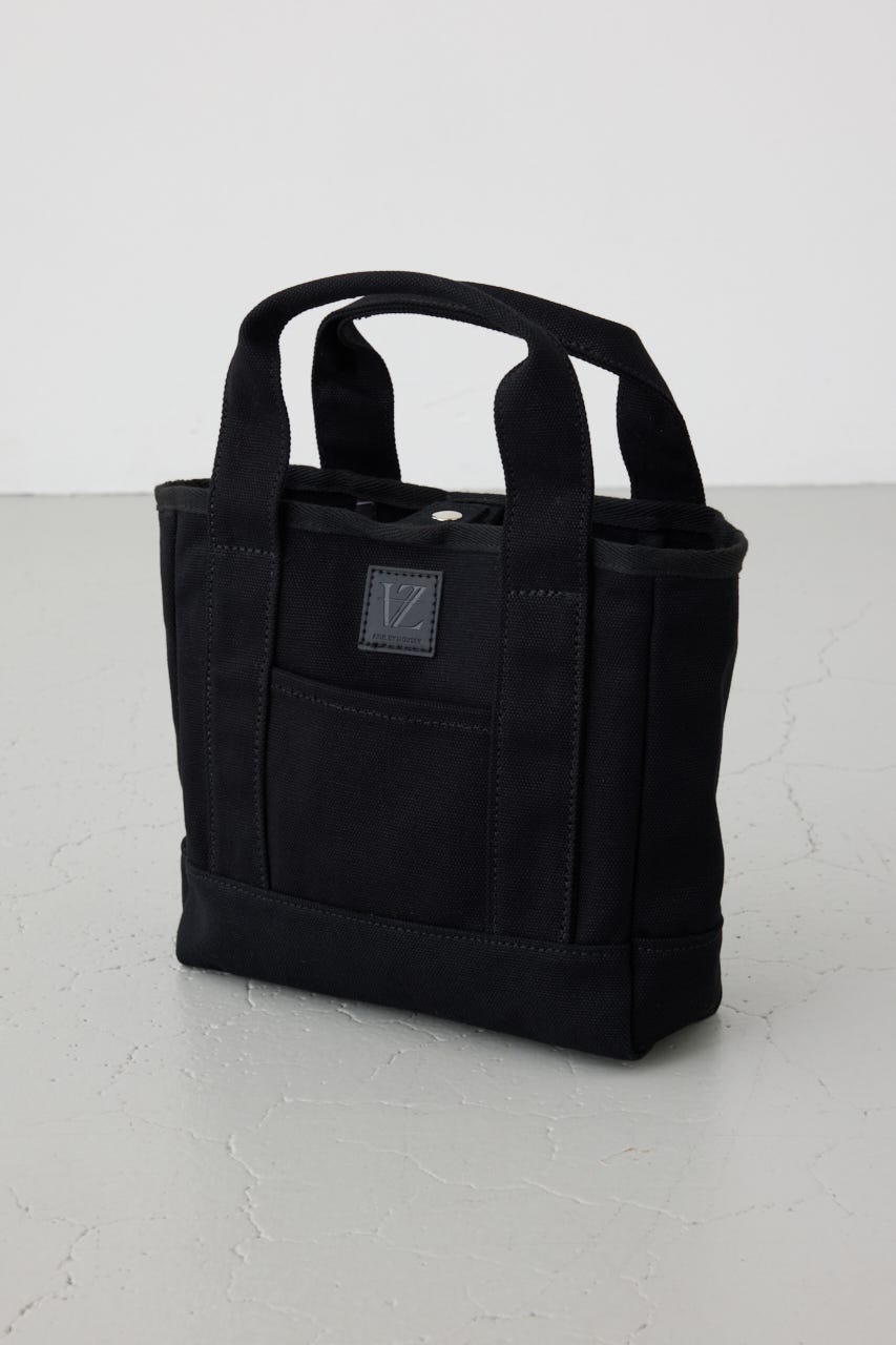 パッチ付きミニトートスクエアバッグ BLK FREE