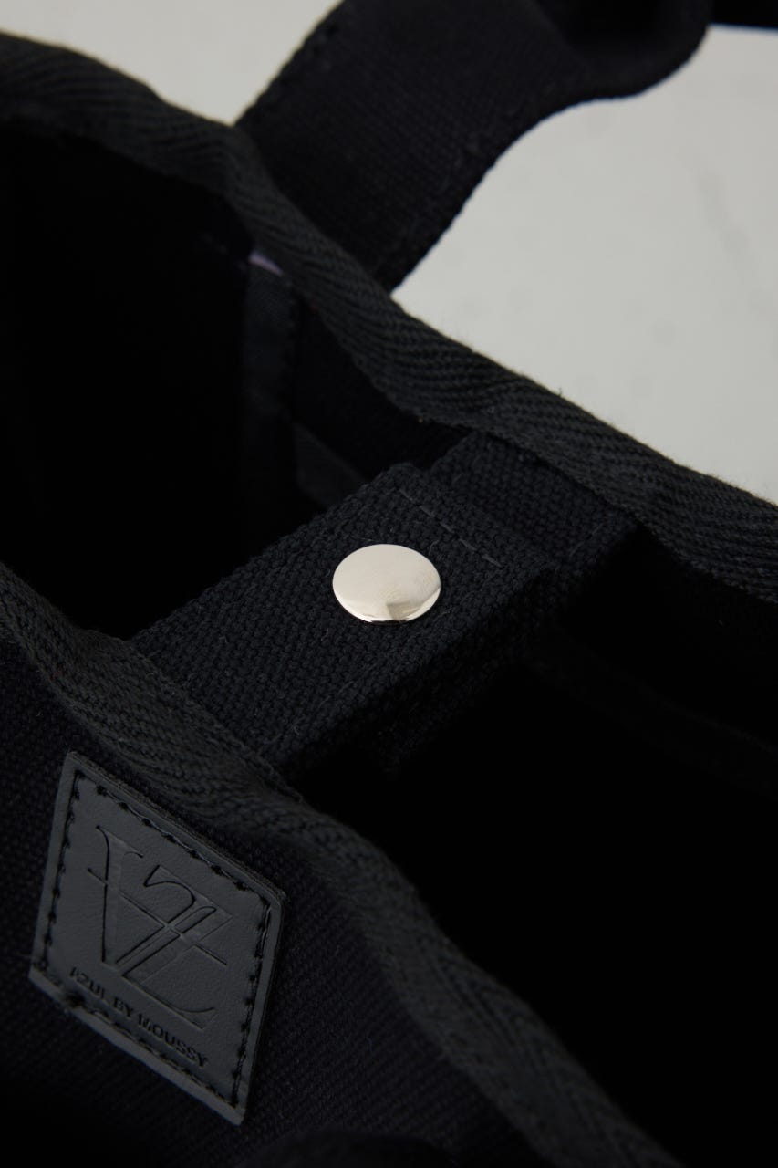 パッチ付きミニトートスクエアバッグ BLK FREE