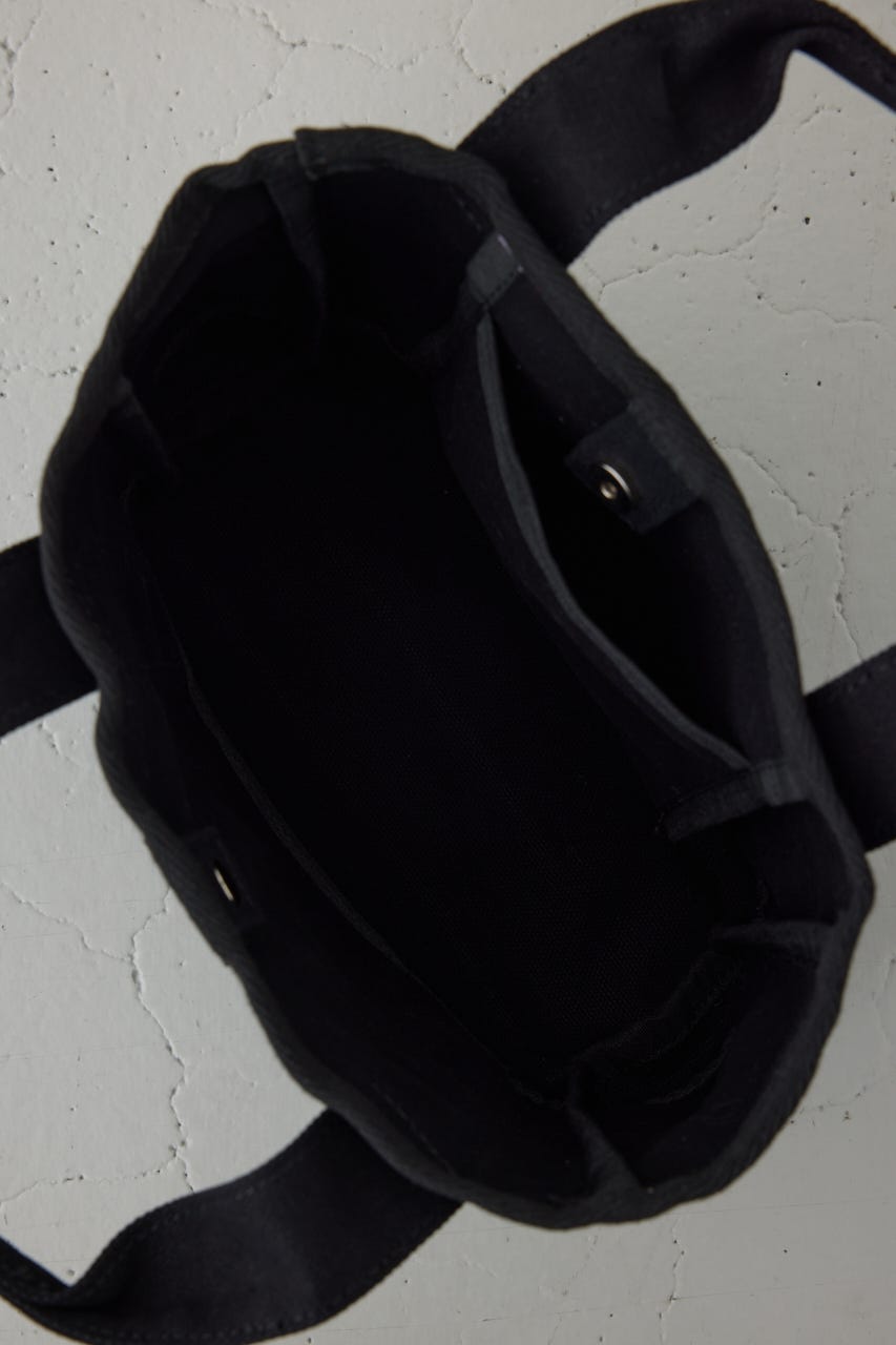 パッチ付きミニトートスクエアバッグ BLK FREE