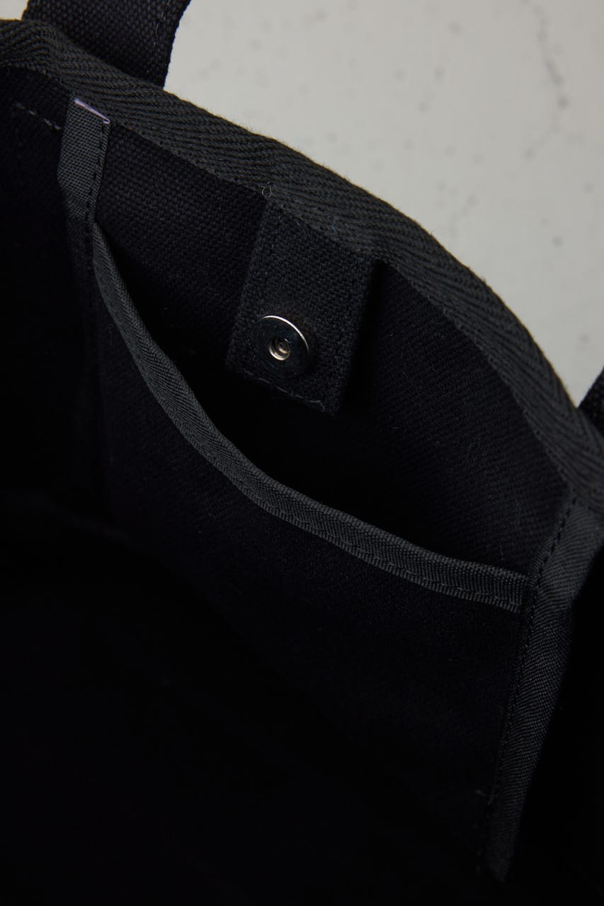 パッチ付きミニトートスクエアバッグ BLK FREE