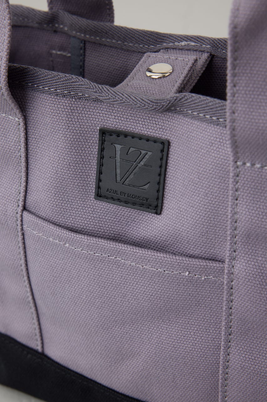 パッチ付きミニトートスクエアバッグ GRY FREE