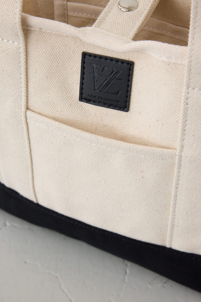 パッチ付きミニトートスクエアバッグ WHT FREE