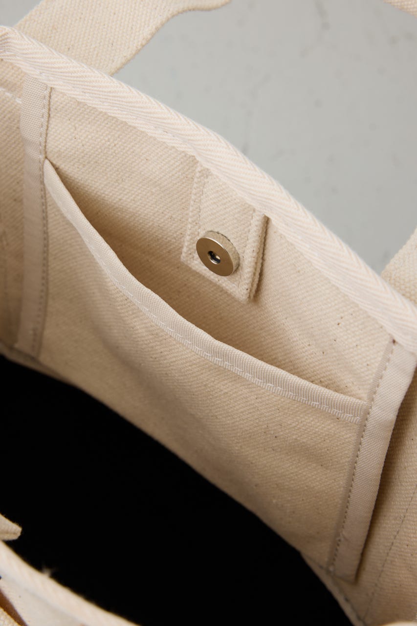 パッチ付きミニトートスクエアバッグ WHT FREE