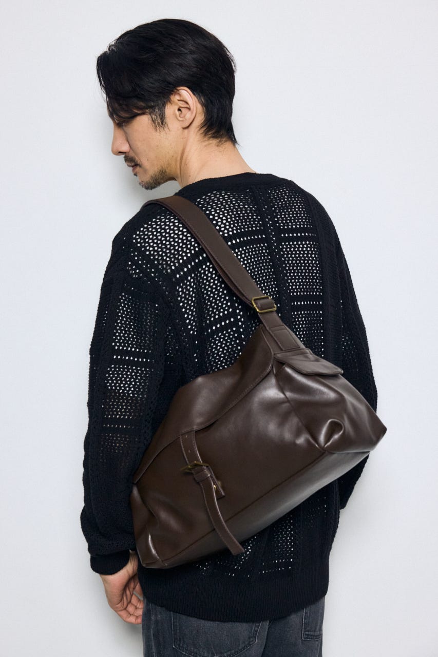 合皮ショルダーバッグ BRN FREE