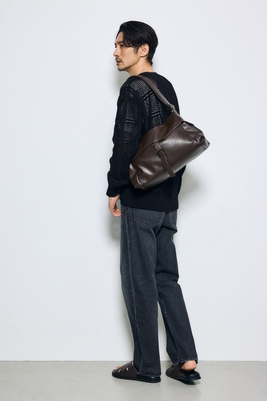 合皮ショルダーバッグ BRN FREE