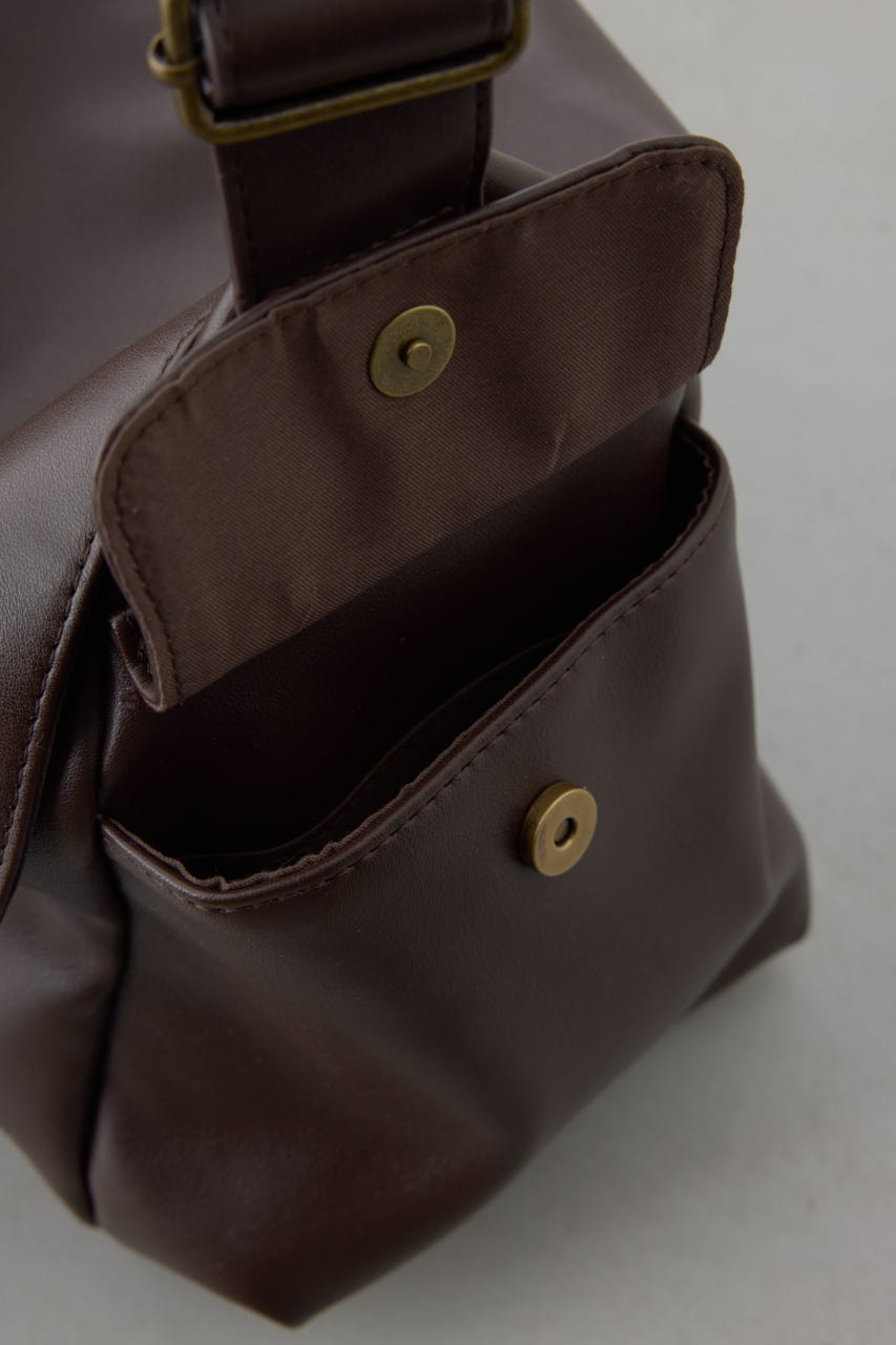 合皮ショルダーバッグ BRN FREE