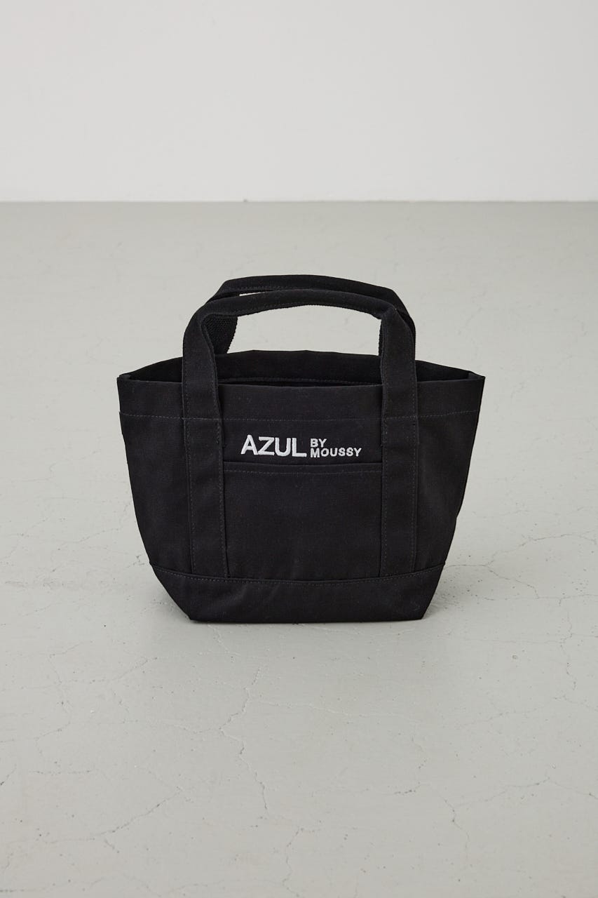 ロゴ刺繍ミニトートバック BLK FREE