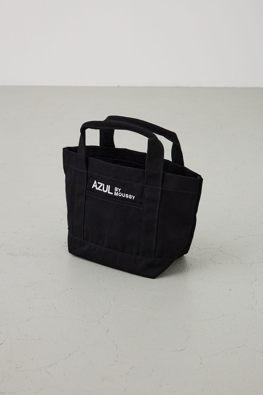 ロゴ刺繍ミニトートバック BLK FREE