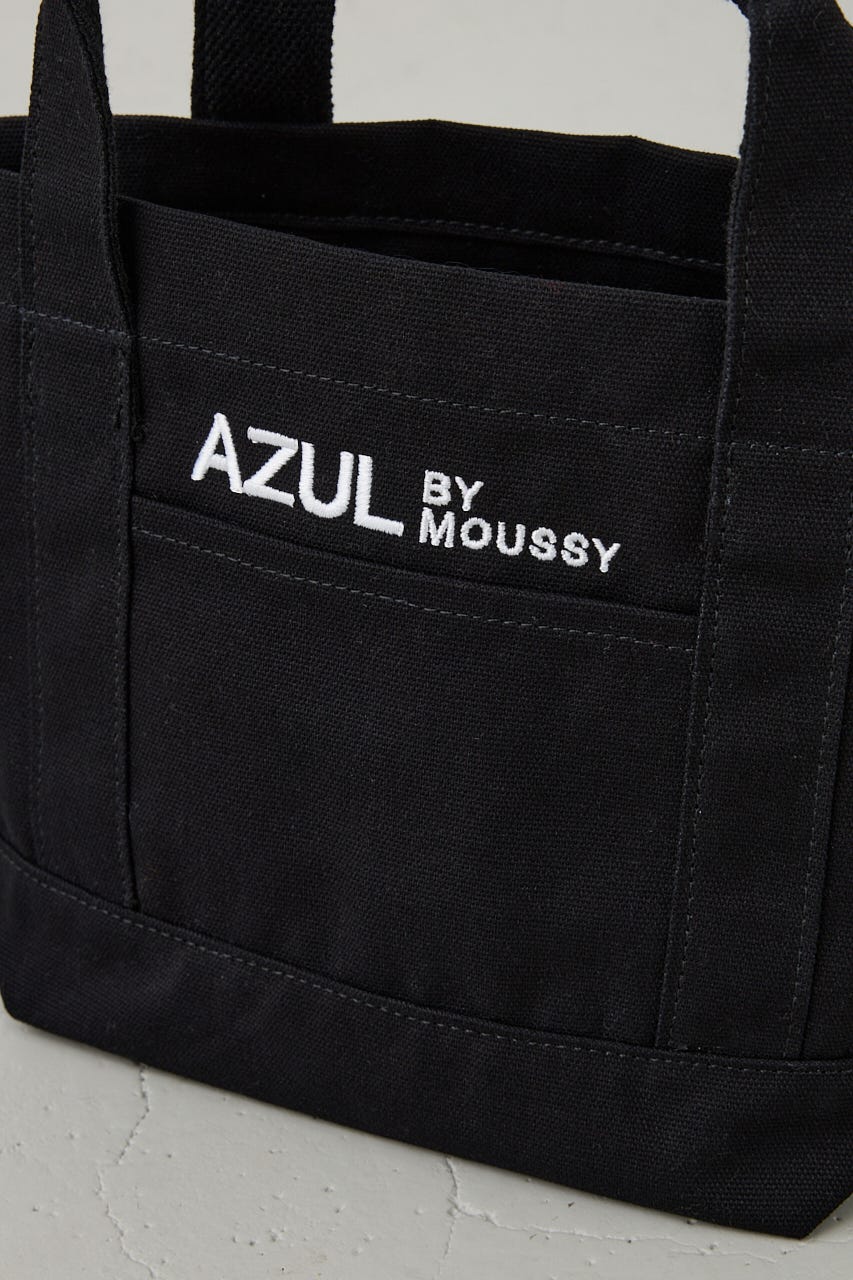 ロゴ刺繍ミニトートバック BLK FREE