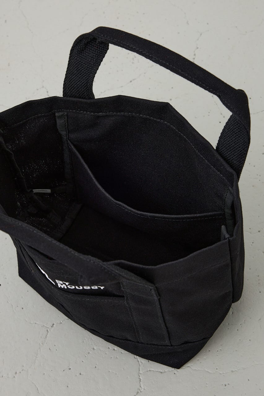 ロゴ刺繍ミニトートバック BLK FREE