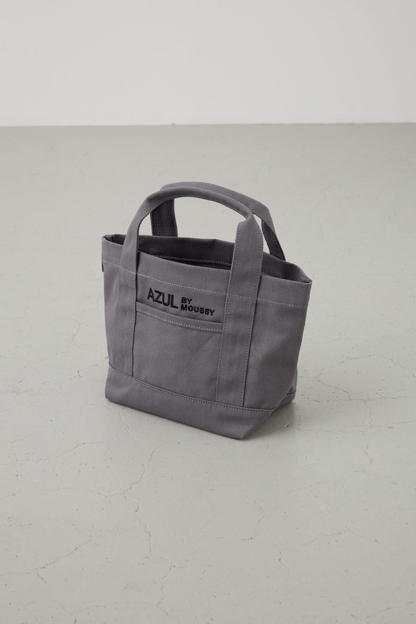 ロゴ刺繍ミニトートバック GRY FREE