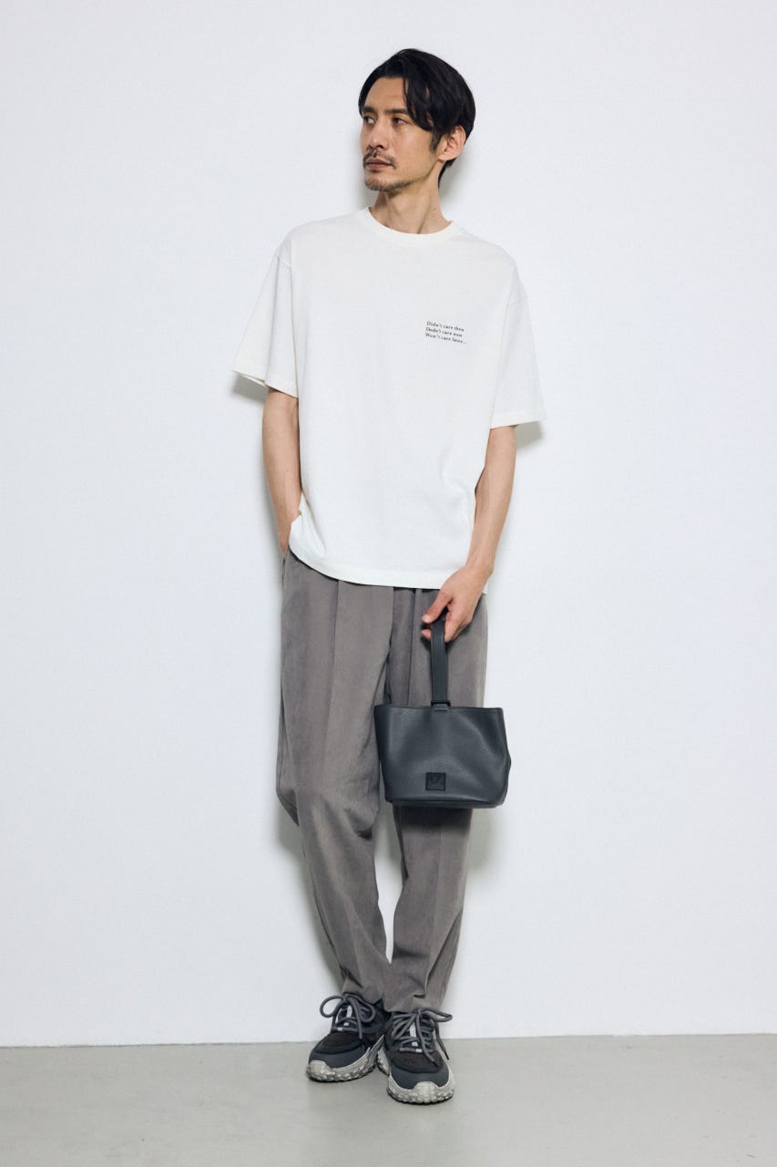 パッチ合皮巾着バッグ GRY FREE