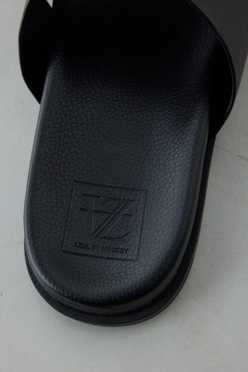 合皮トングサンダル BLK S