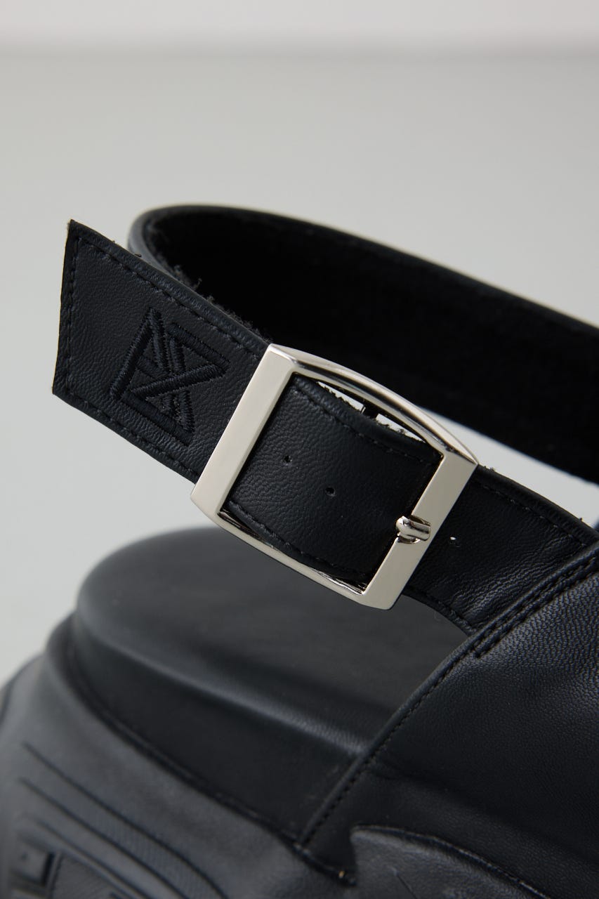 ボリュームソールストラップサンダル BLK L