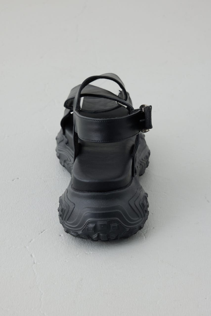 ボリュームソールストラップサンダル BLK L