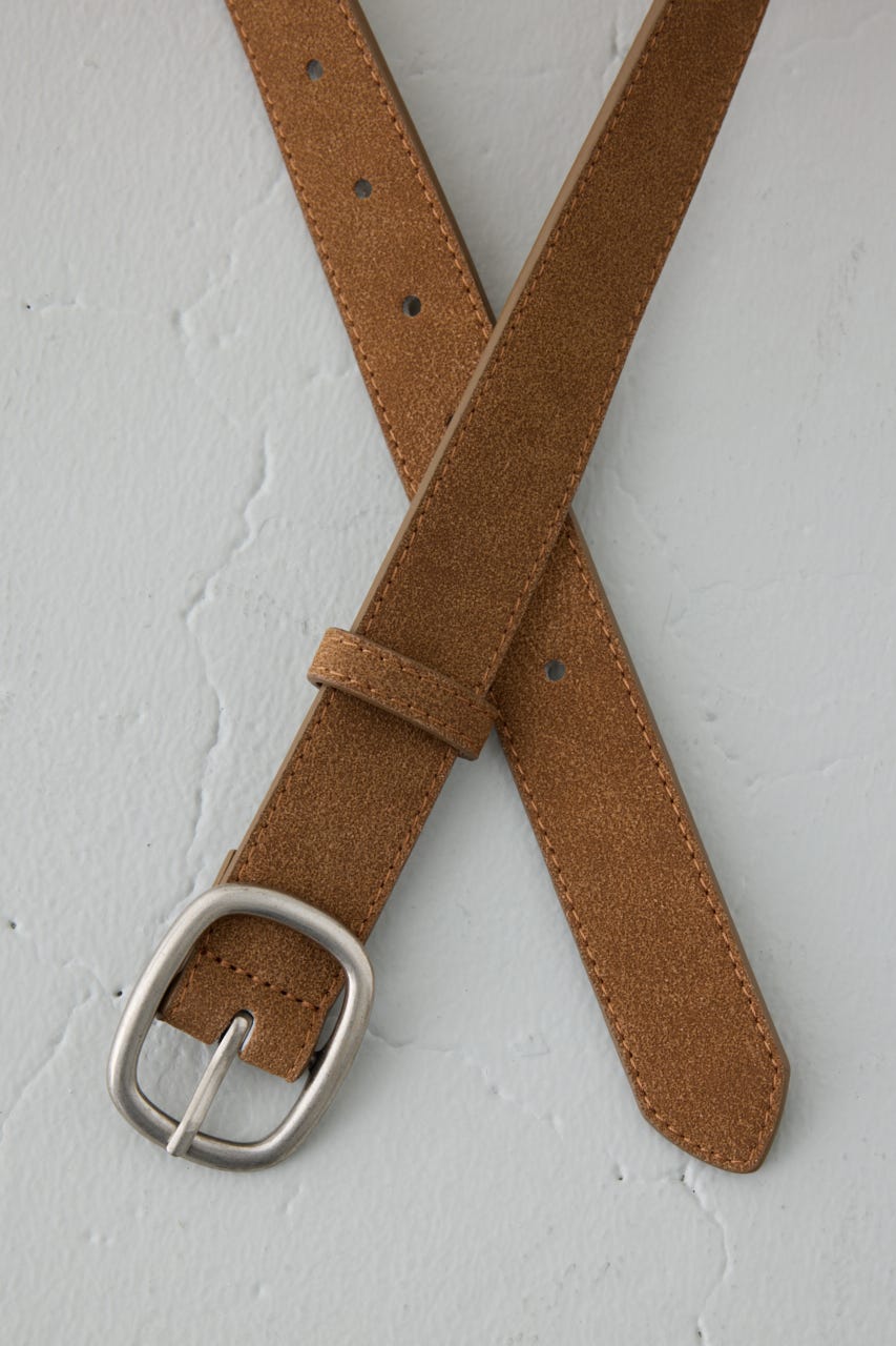 フェイクスエードベルト D/BRN FREE