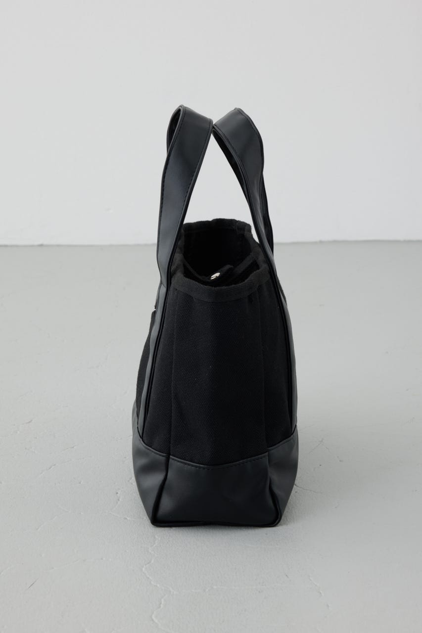 合皮切替ミニトートバッグ BLK FREE