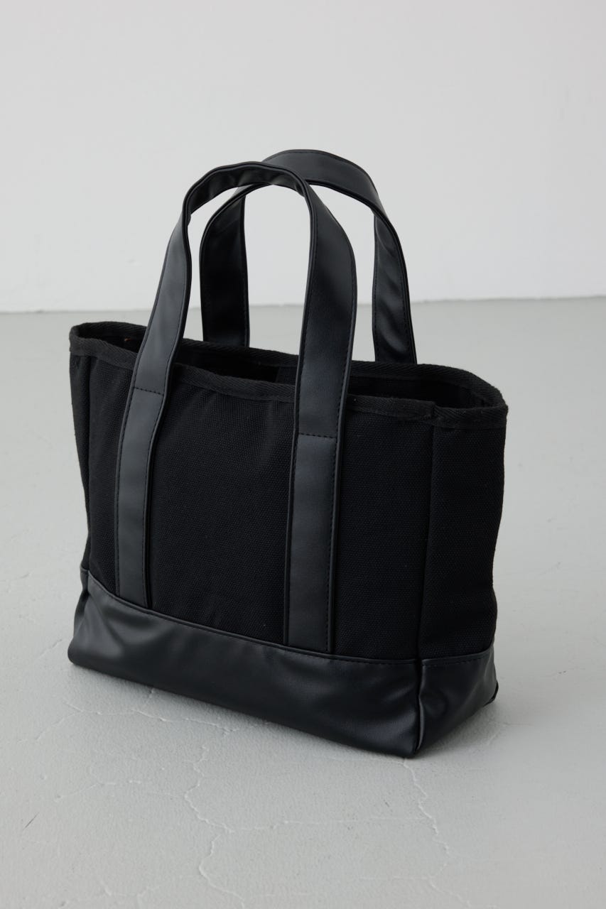 合皮切替ミニトートバッグ BLK FREE
