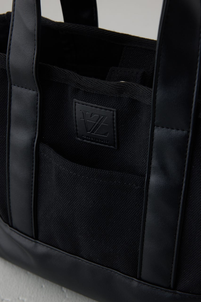 合皮切替ミニトートバッグ BLK FREE