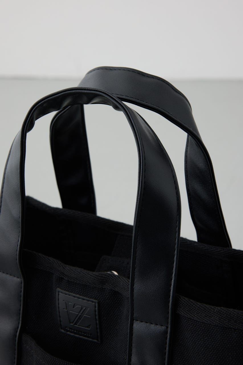 合皮切替ミニトートバッグ BLK FREE