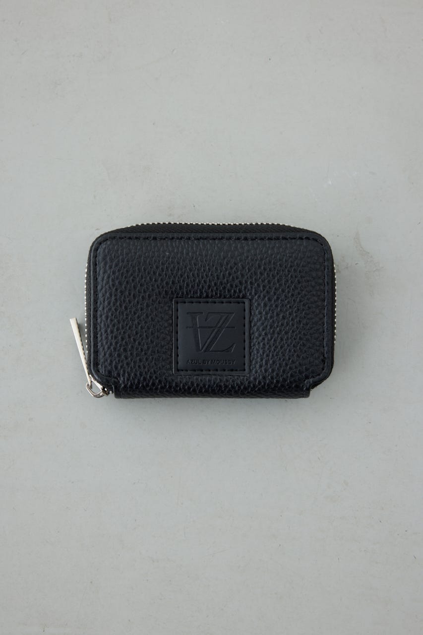 パッチ合皮ミニ財布 BLK FREE