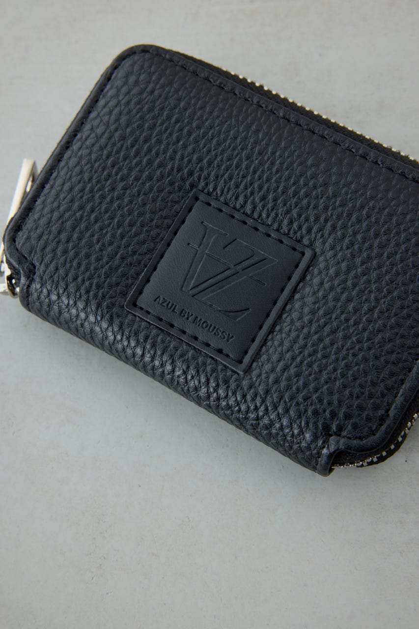 パッチ合皮ミニ財布 BLK FREE