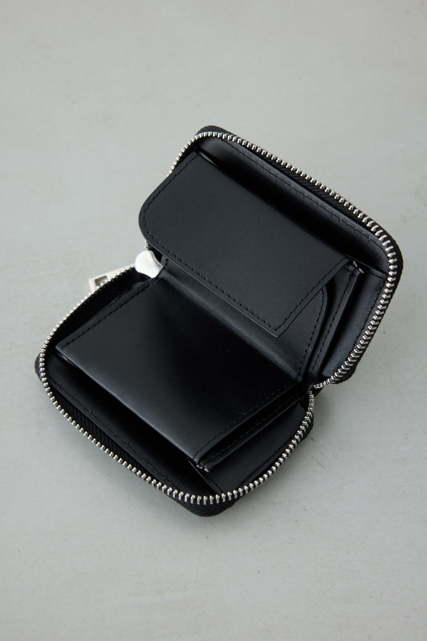 パッチ合皮ミニ財布 BLK FREE