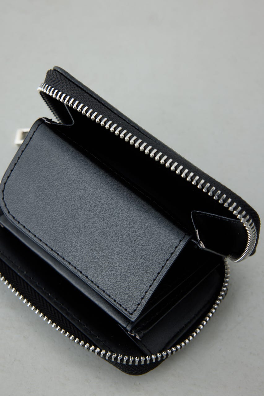 パッチ合皮ミニ財布 BLK FREE