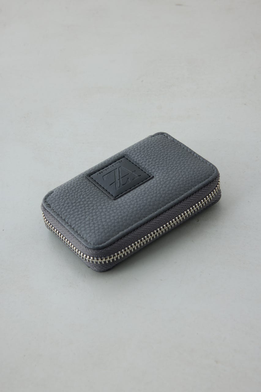 パッチ合皮ミニ財布 GRY FREE