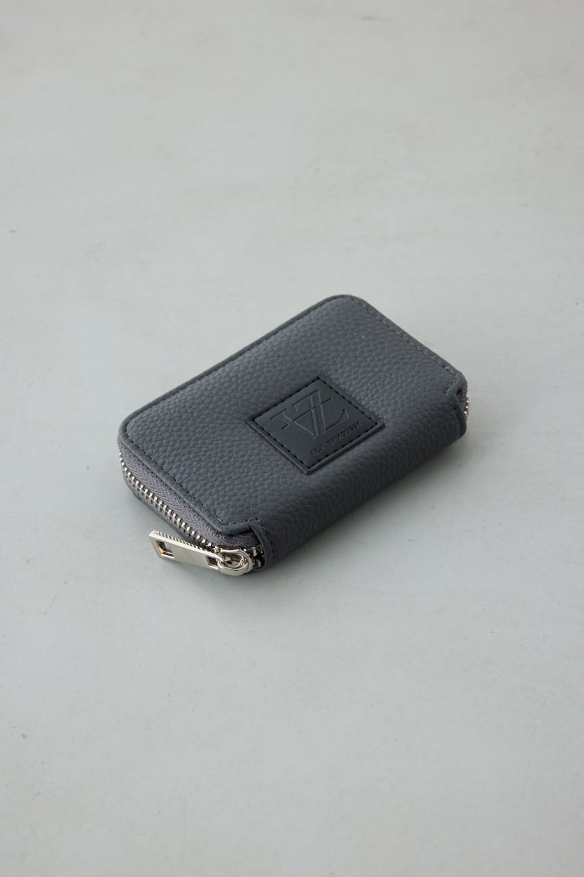 パッチ合皮ミニ財布 GRY FREE