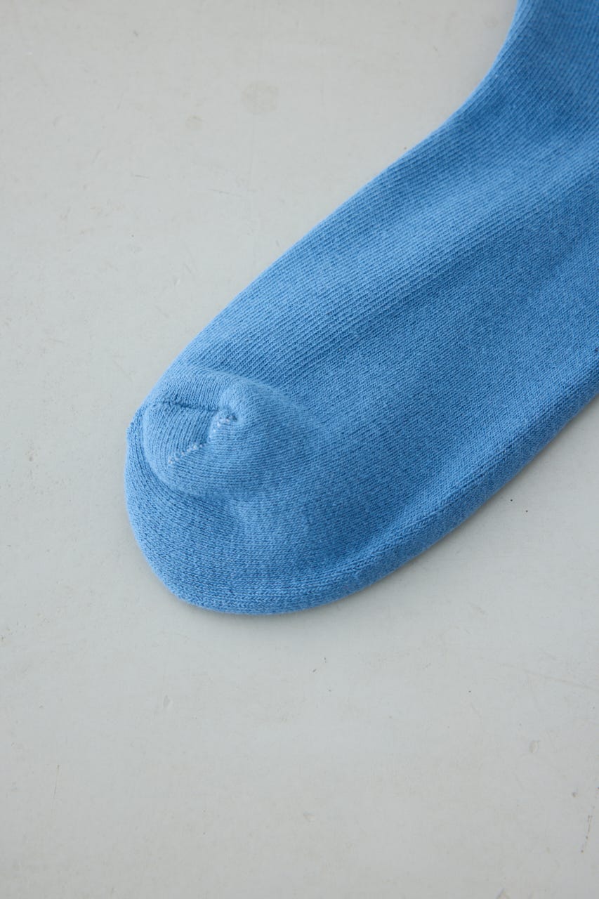 ワンポイント刺繍アンクルソックス BLU FREE