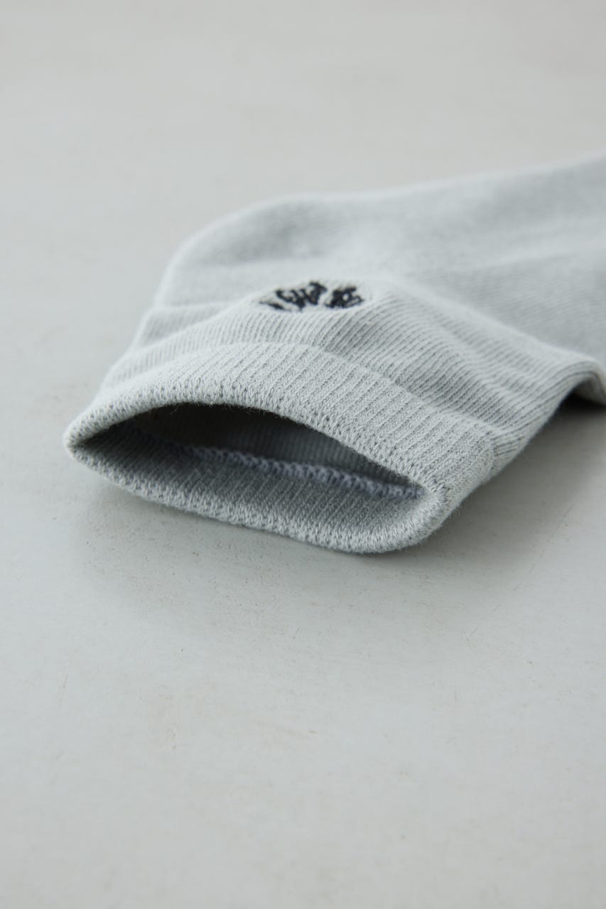 ワンポイント刺繍アンクルソックス GRY FREE