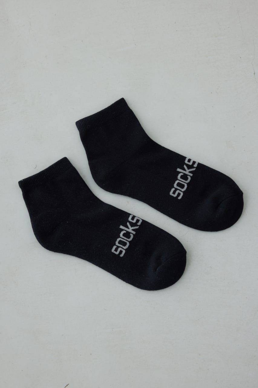 ジャガードロゴアングルソックス BLK FREE
