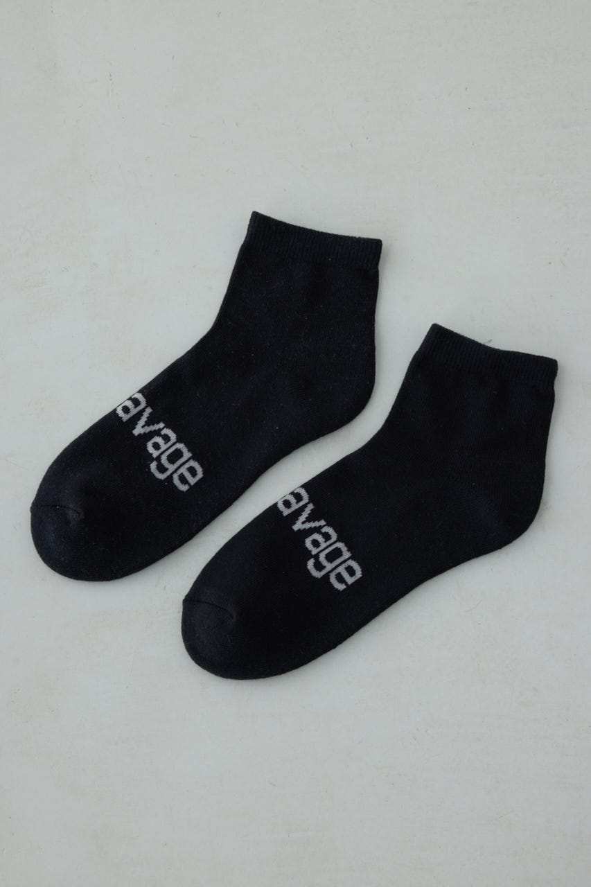 ジャガードロゴアングルソックス BLK FREE