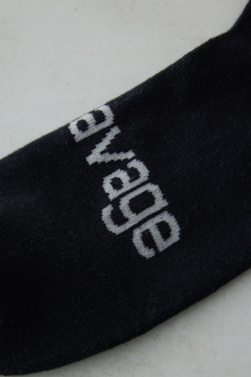 ジャガードロゴアングルソックス BLK FREE