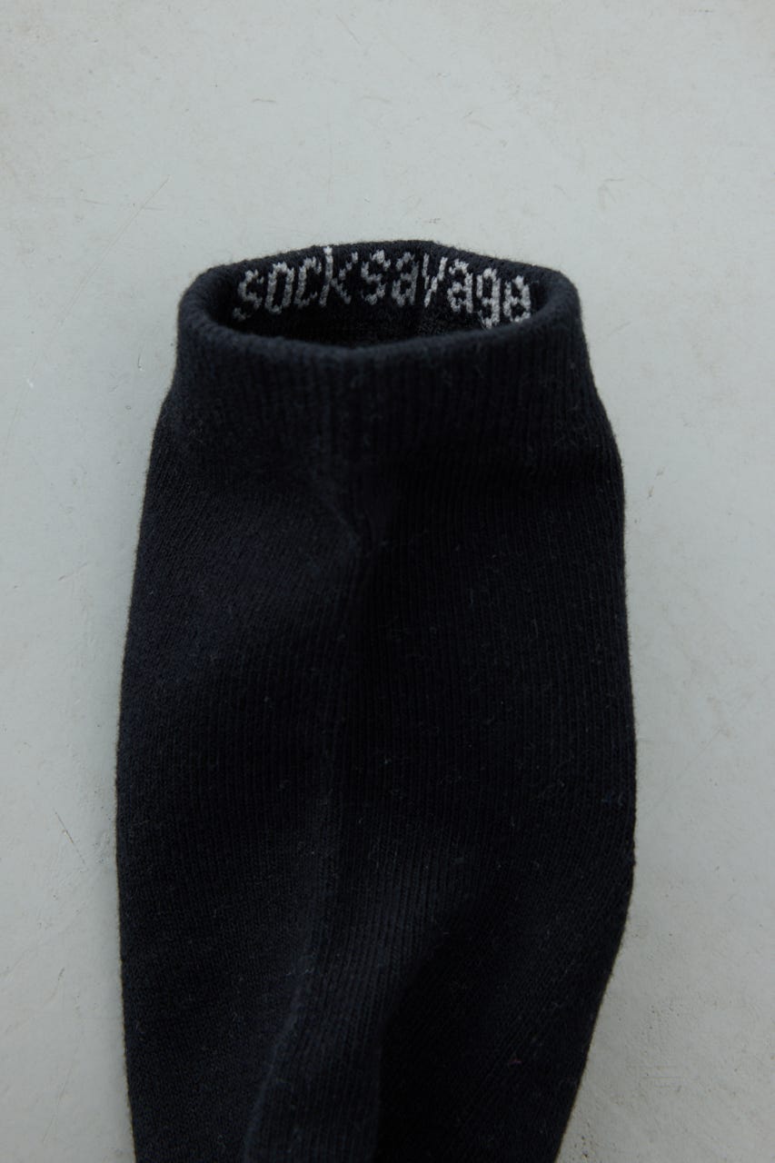 ジャガードロゴアングルソックス BLK FREE