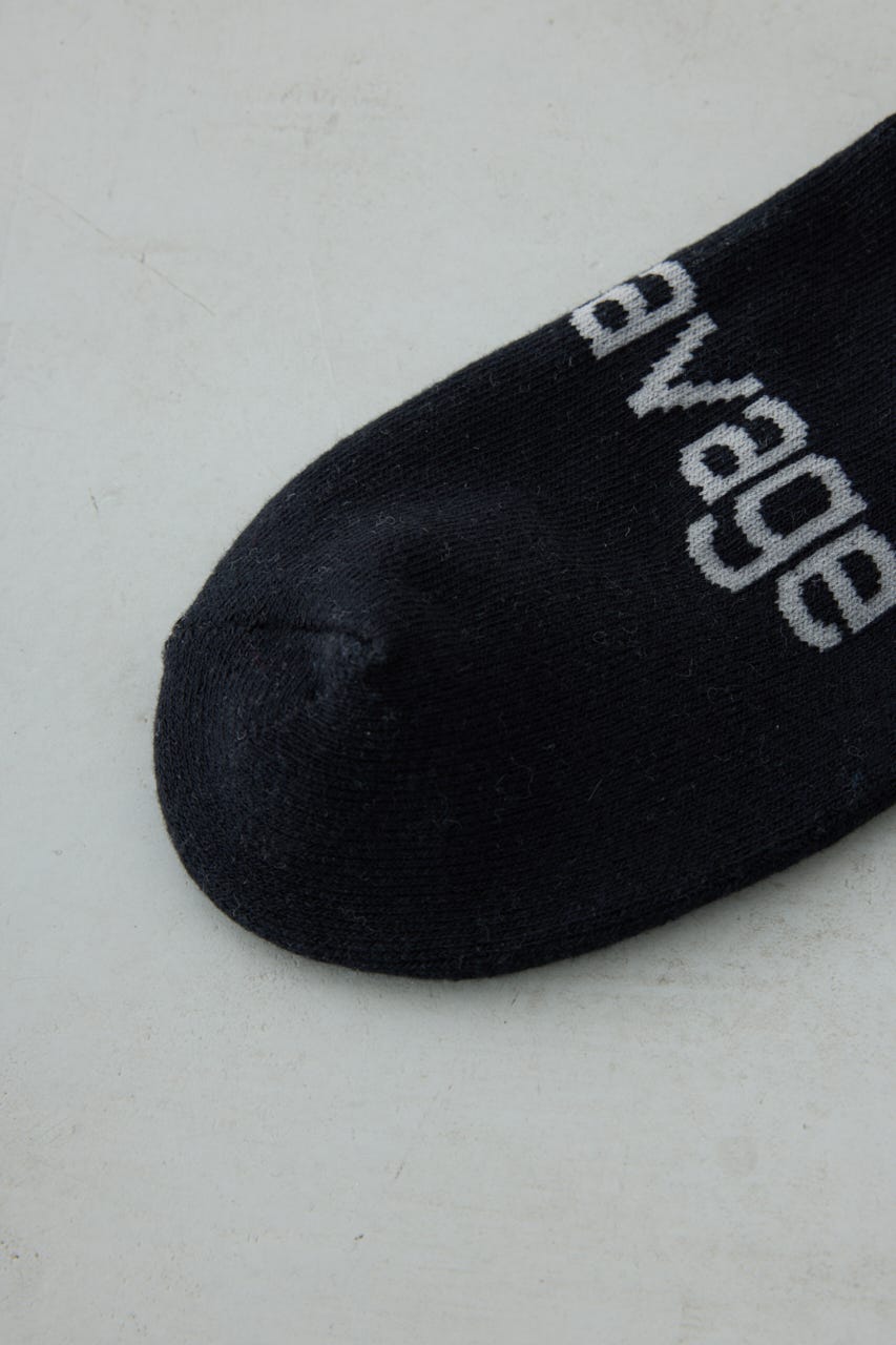 ジャガードロゴアングルソックス BLK FREE