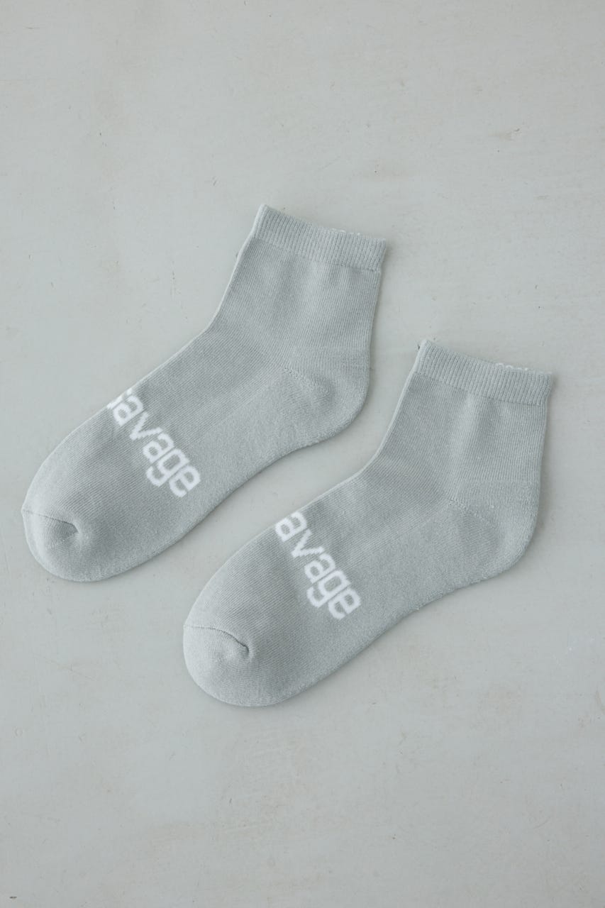 ジャガードロゴアングルソックス GRY FREE